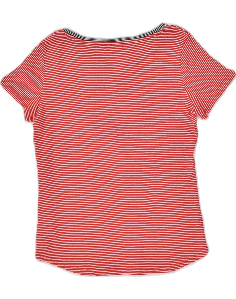 CHAPS Womens T-Shirt Top UK 16 Large Red Striped Cotton | Vintage Chaps | Thrift | Second-Hand Chaps | Used Clothing | Messina Hembry 