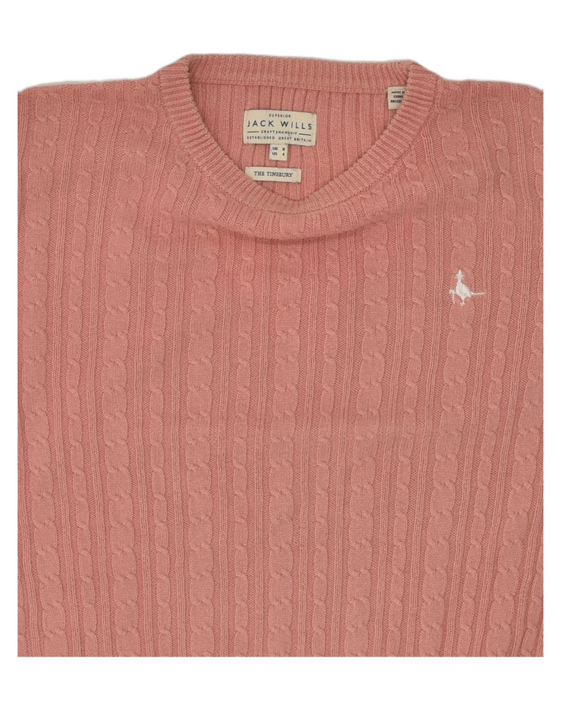 JACK WILLS Womens The Tinsbury Crew Neck Jumper Sweater UK 8 Small Beige | Vintage Jack Wills | Thrift | Second-Hand Jack Wills | Used Clothing | Messina Hembry 