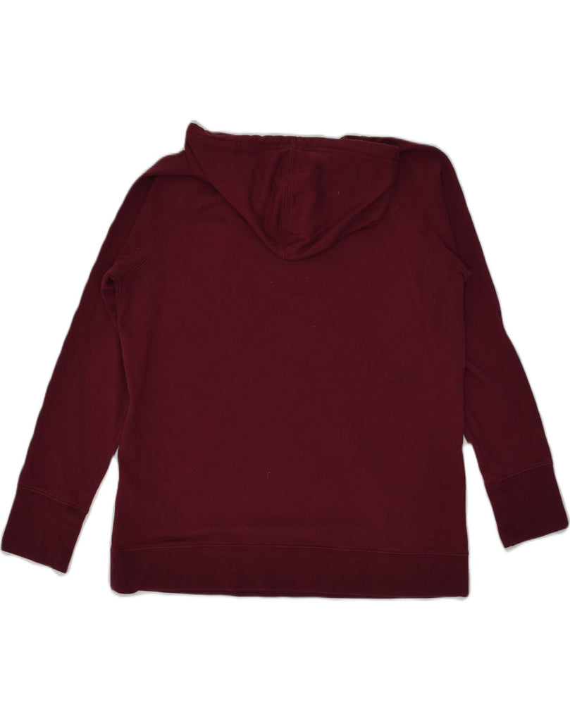 CHAMPION Womens Graphic Hoodie Jumper UK 16 Large Maroon Cotton | Vintage Champion | Thrift | Second-Hand Champion | Used Clothing | Messina Hembry 