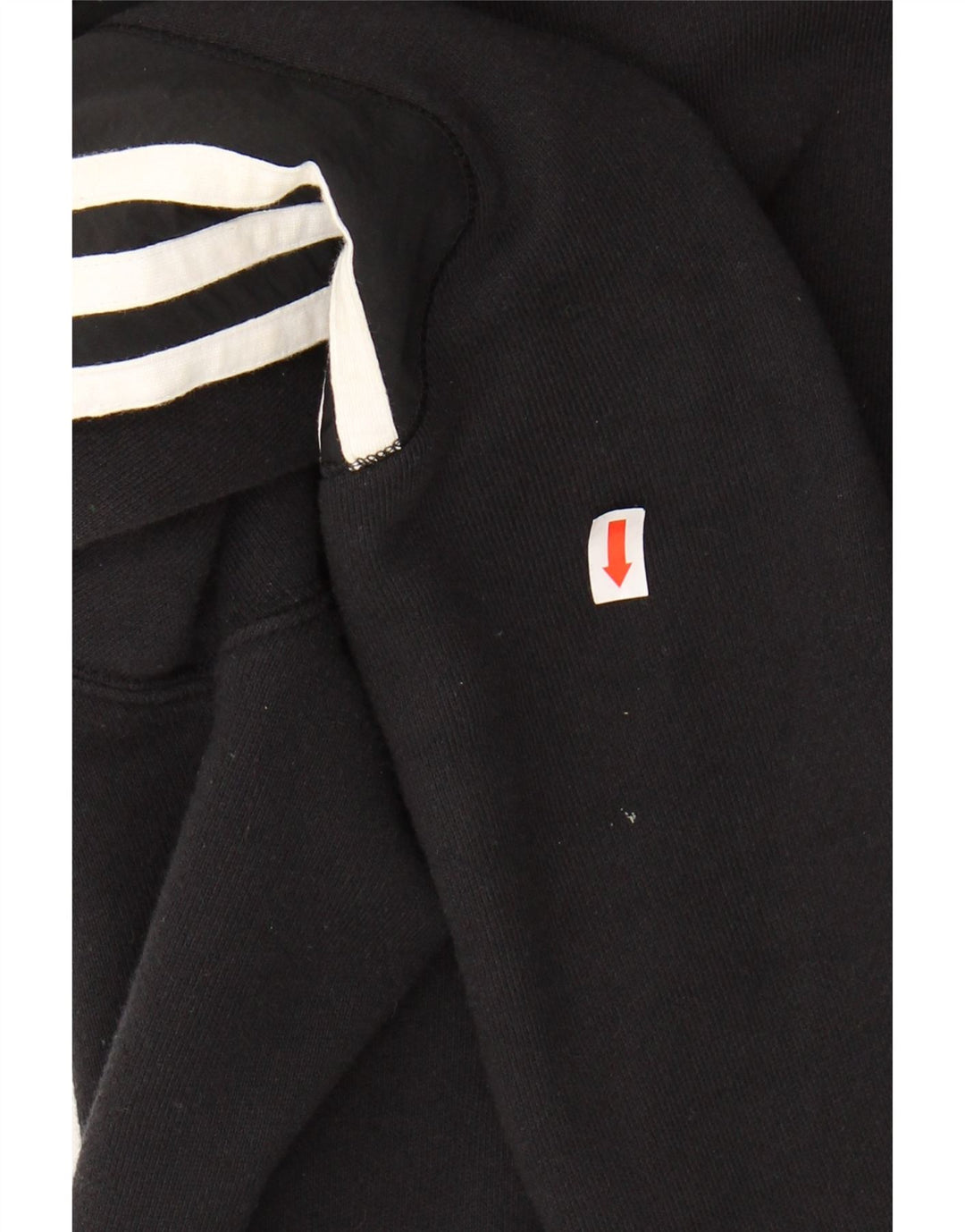 ADIDAS Mens Zip Hoodie Sweater Small Black Cotton