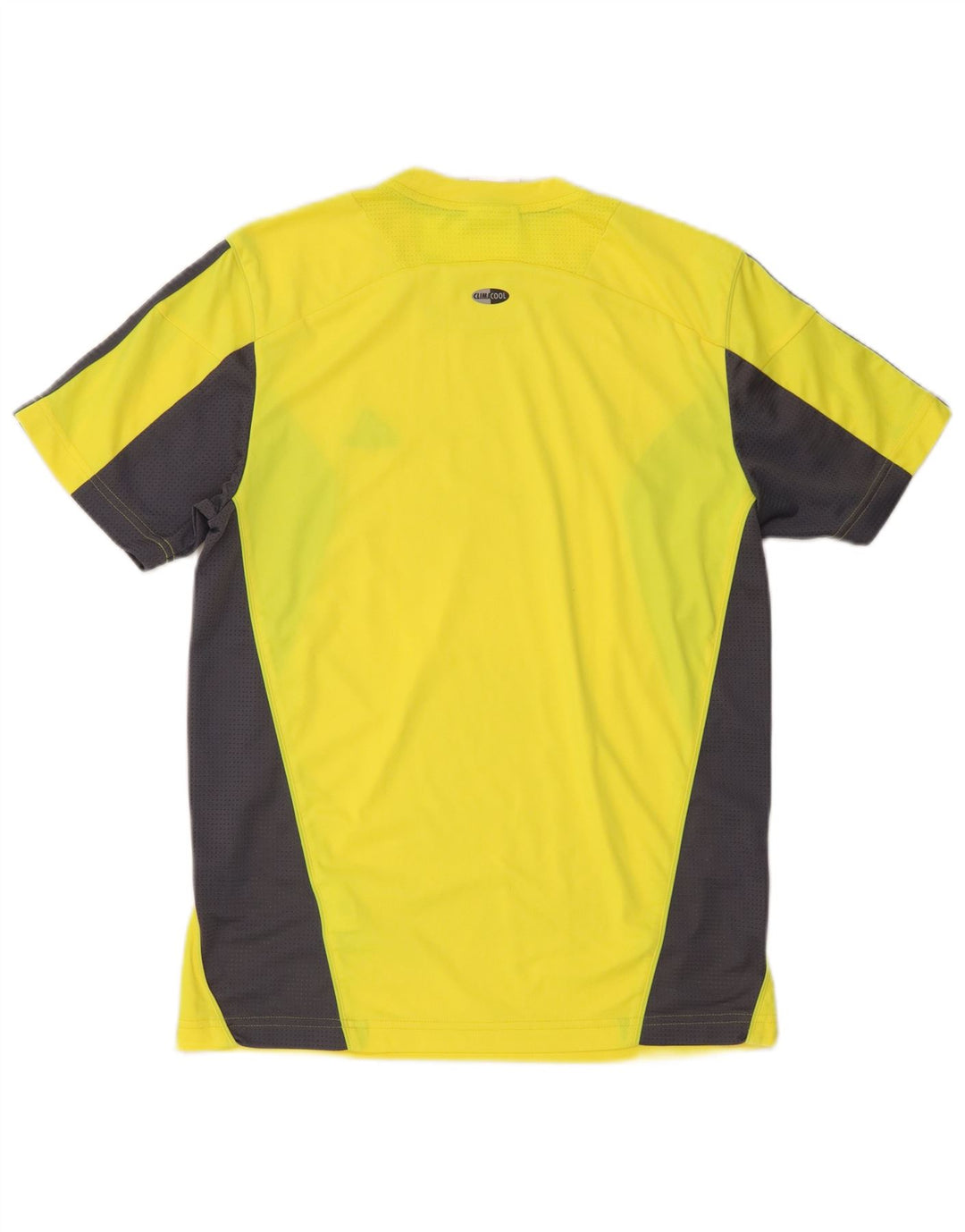 Adidas Mens Clima 365 T-Shirt Top Small Yellow Colourblock Polyester