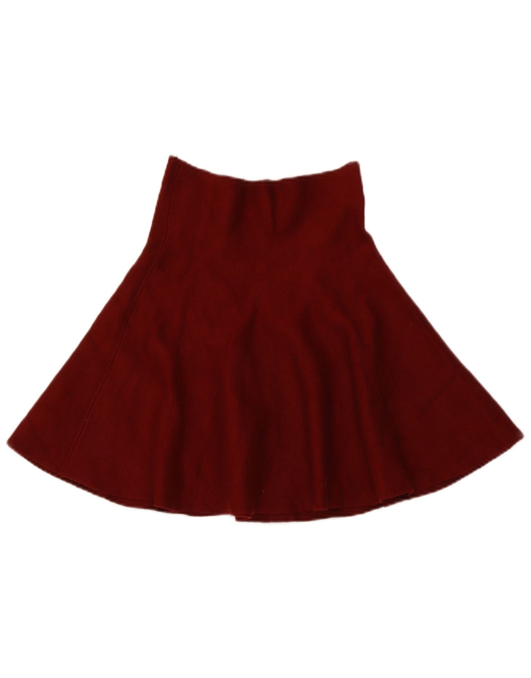 Zara Womens Knit Flared Skirt Small W26 Burgundy