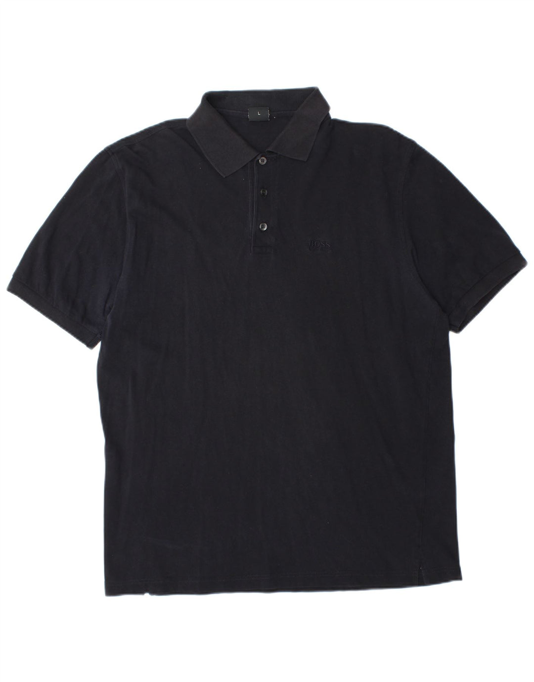 Hugo Boss Mens Polo Shirt Large Navy Blue Cotton