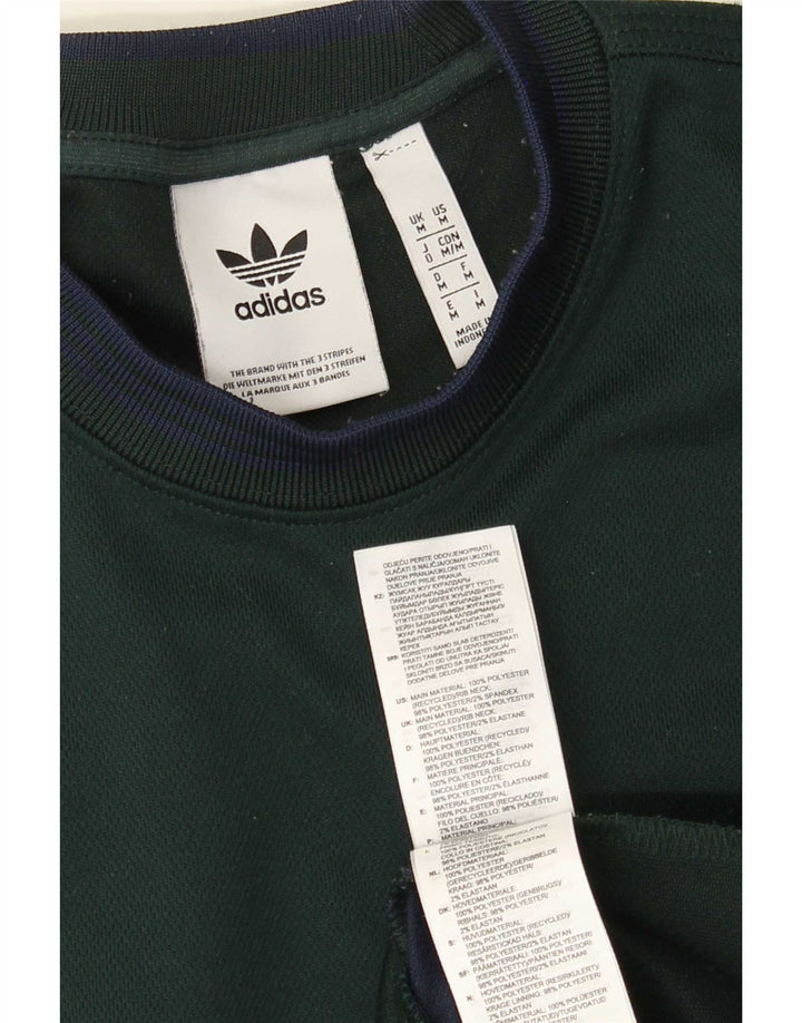 Adidas Mens T-Shirt Top Medium Green Polyester