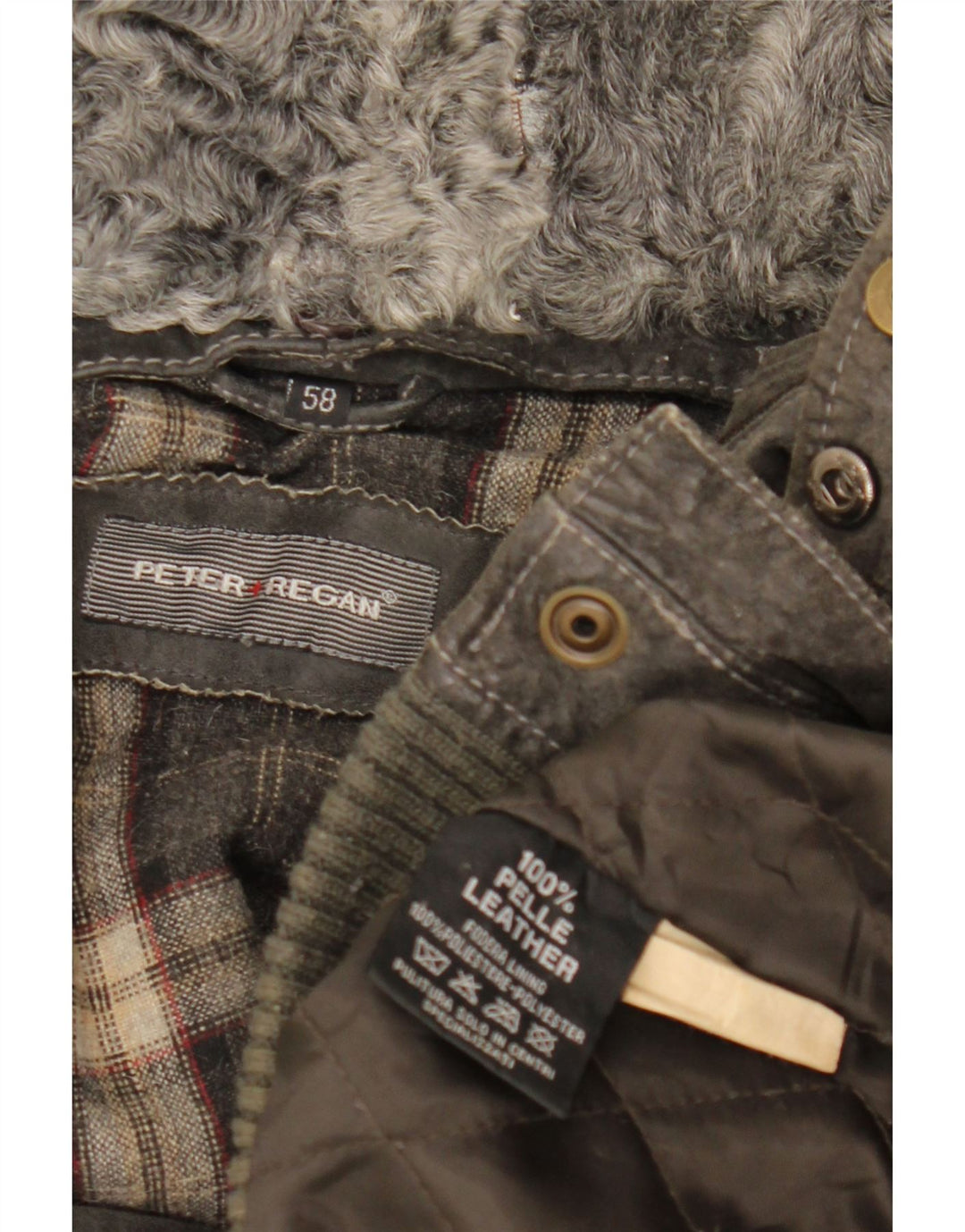 VINTAGE Mens Suede Bomber Jacket UK 42 XL Grey Leather