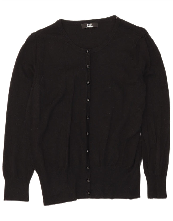 Marks & Spencer Womens Cardigan Sweater UK 16 Large  Black Viscose