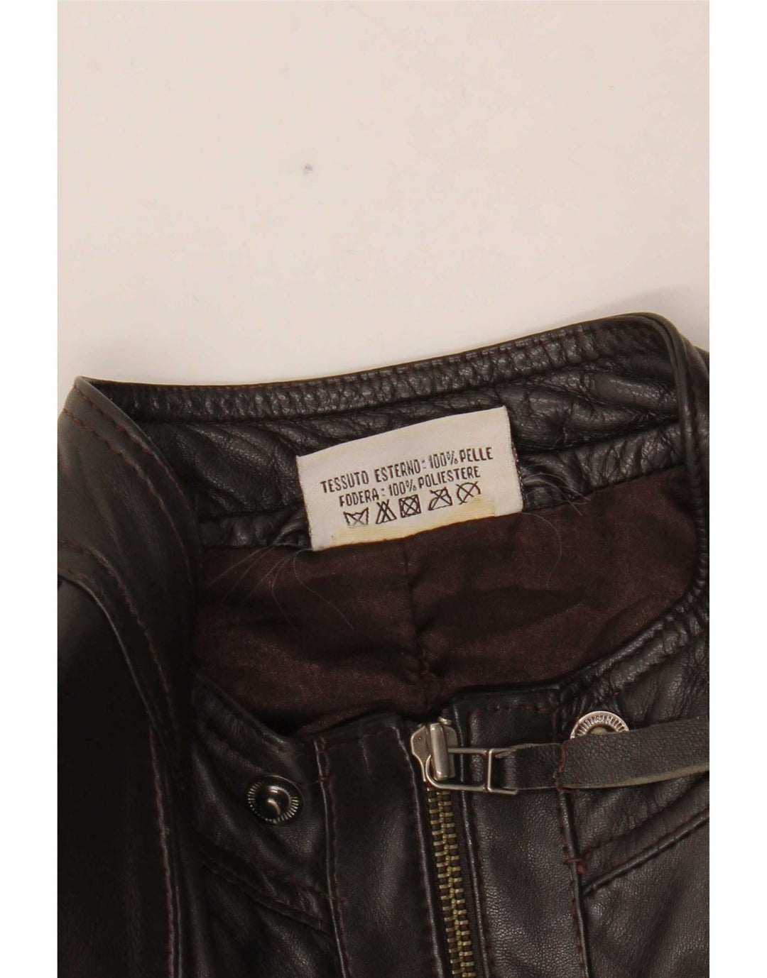 In Extenso Womens Bomber Leather Jacket UK 18 XL Brown