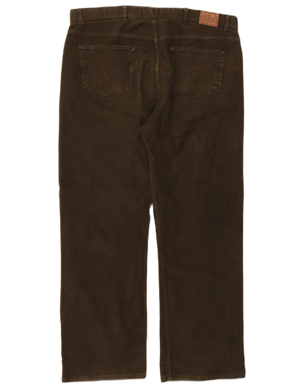 Marks & Spencer Mens Blue Harbour Straight Casual Trousers W40 L31 Khaki