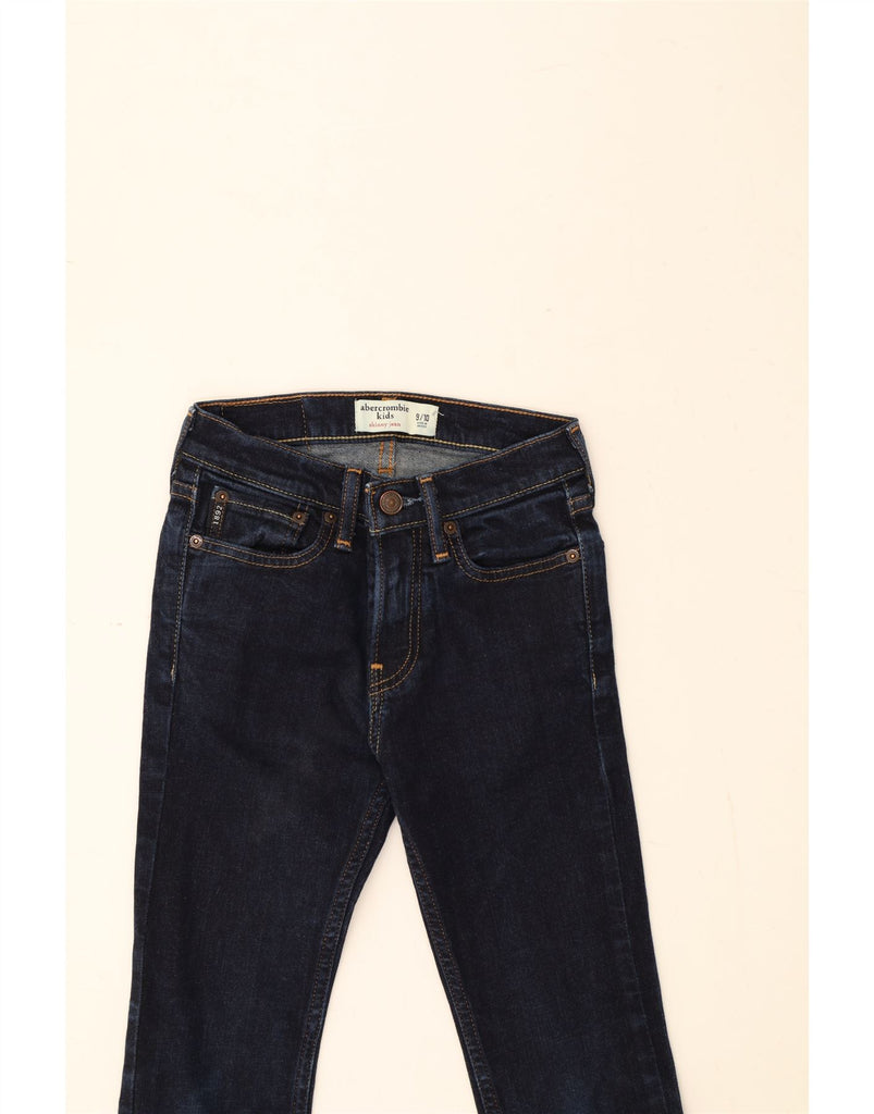 ABERCROMBIE & FITCH Boys Skinny Jeans 9-10 Years W24 L25 Navy Blue Cotton Vintage Abercrombie & Fitch and Second-Hand Abercrombie & Fitch from Messina Hembry 