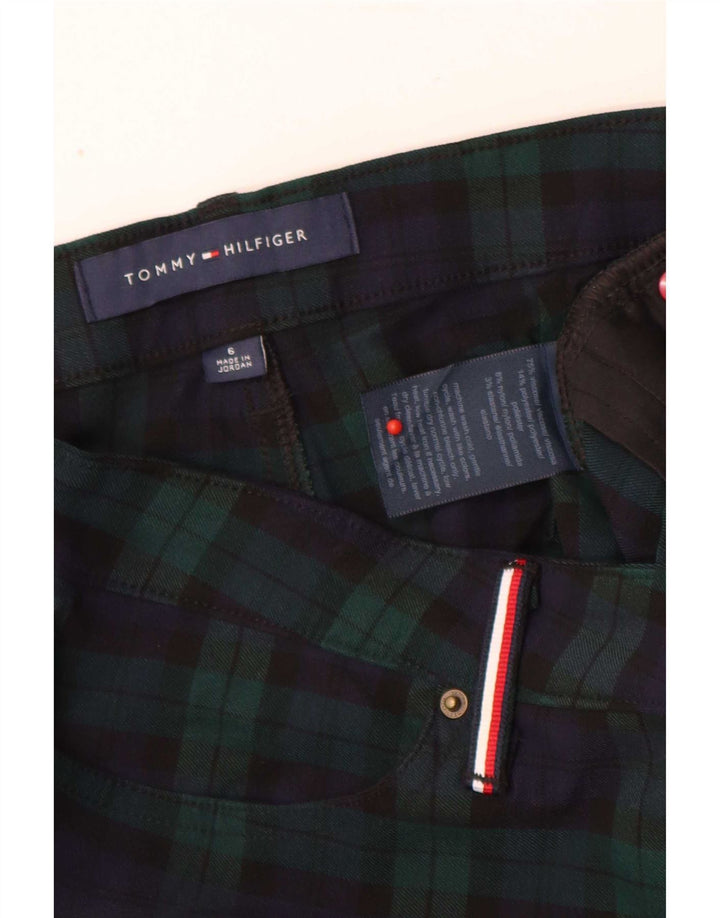 Tommy Hilfiger Womens Chino Trousers US 6 Medium W28 L28 Green Check