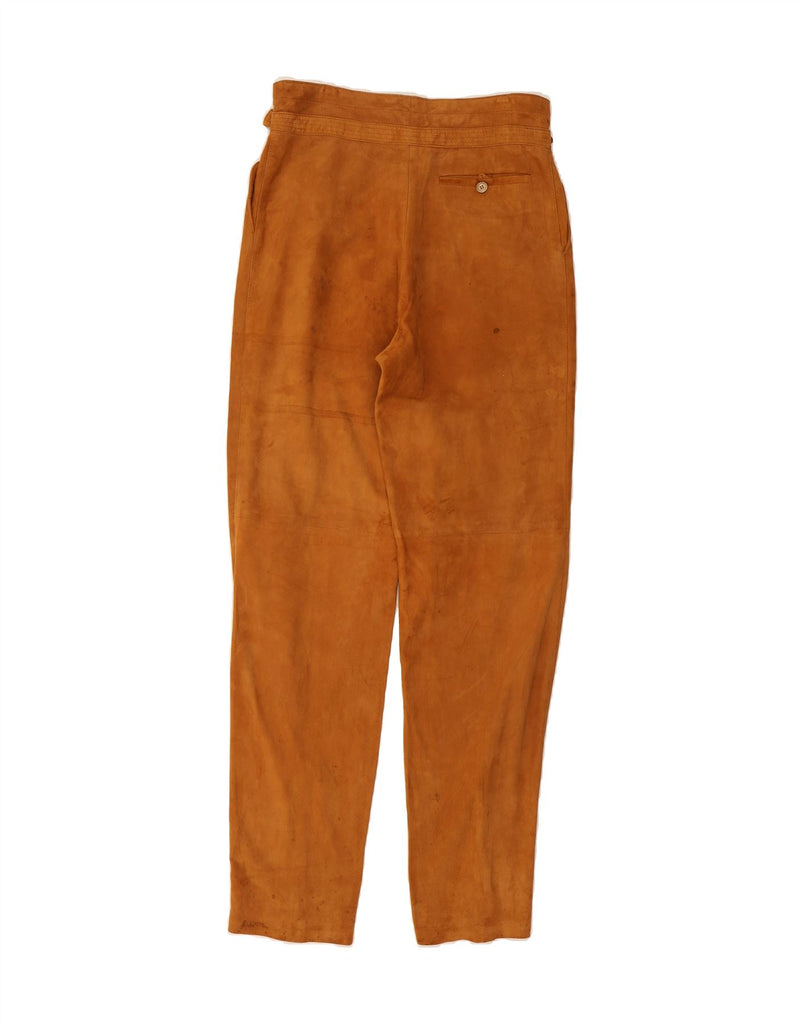 VINTAGE Womens Suede Trousers W30 L34 Brown Vintage Vintage and Second-Hand Vintage from Messina Hembry 