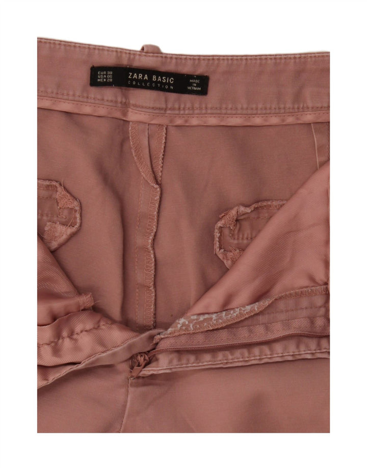 Zara Womens Chino Trousers EU 38 Medium W28 L25 Pink