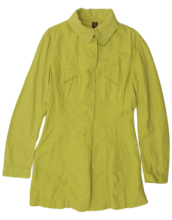 Vintage Womens Overcoat UK 14 Large Green