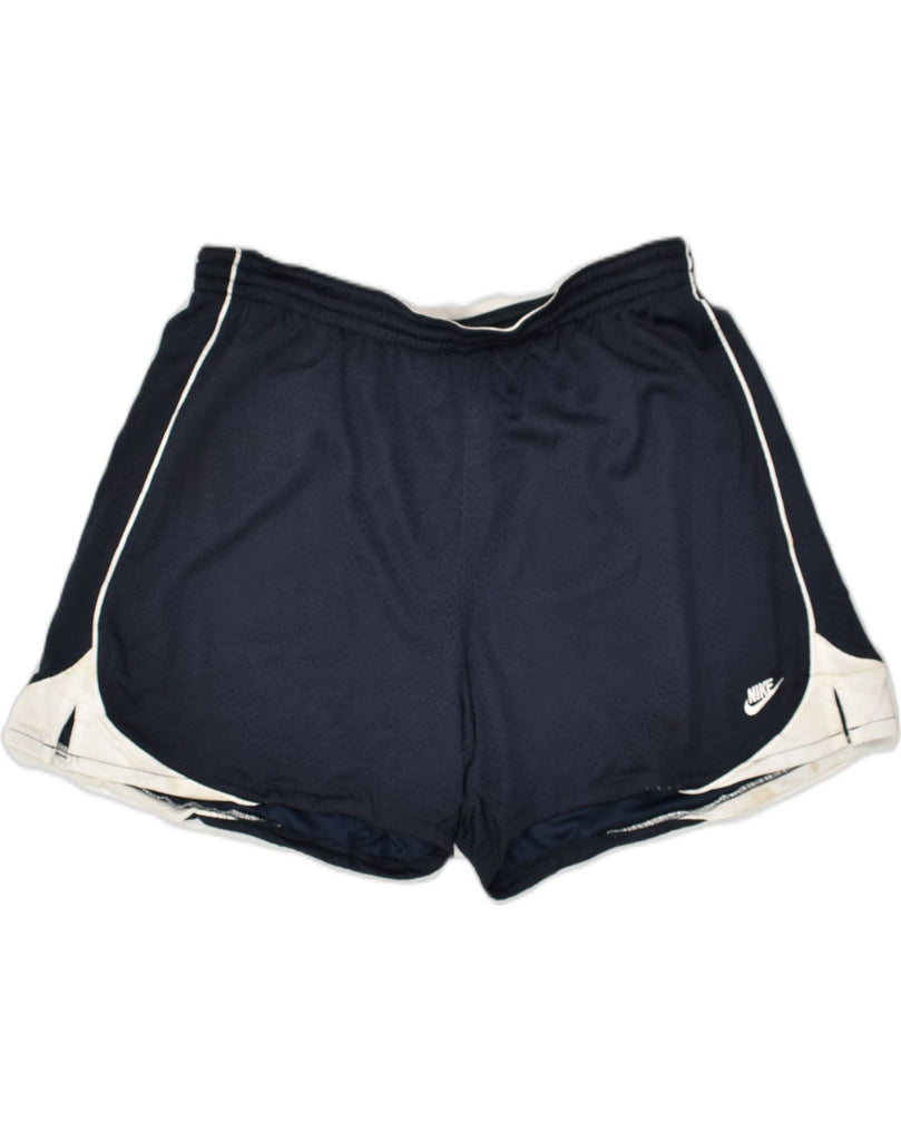 NIKE Boys Sport Shorts 15-16 Years XL  Navy Blue Nylon | Vintage Nike | Thrift | Second-Hand Nike | Used Clothing | Messina Hembry 