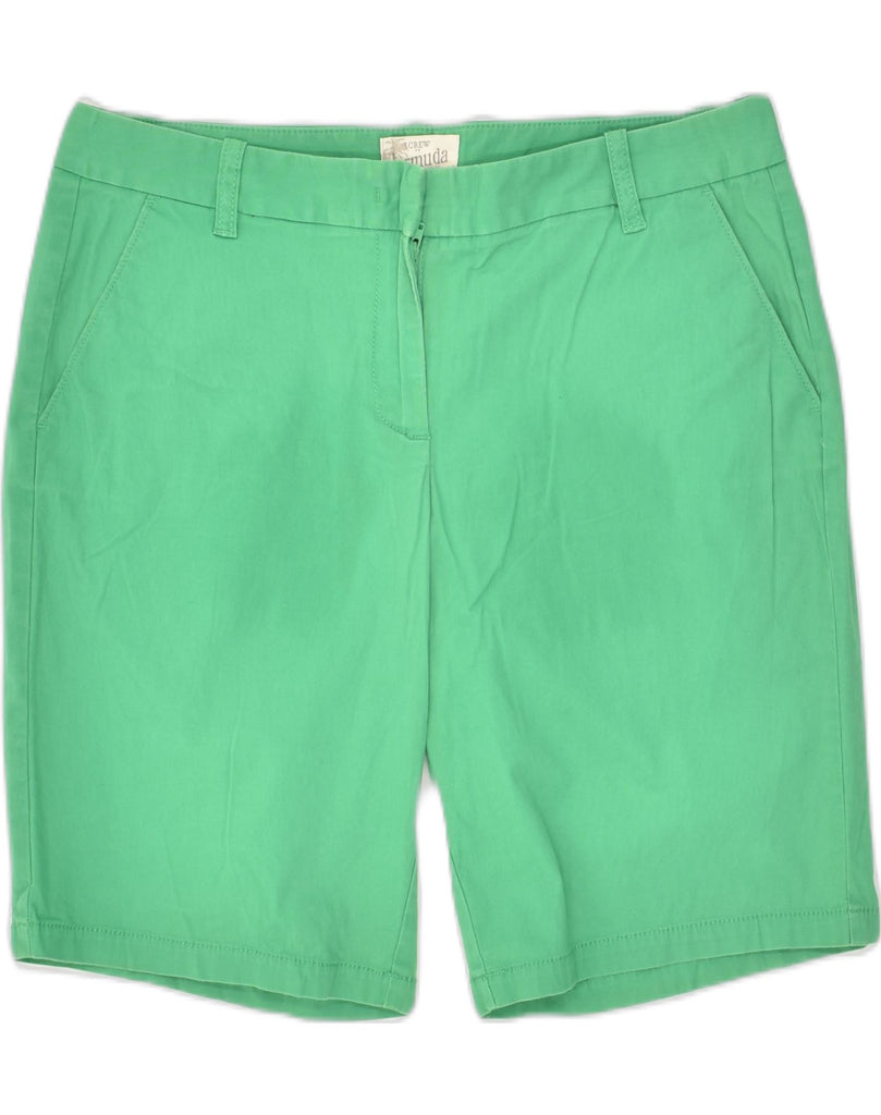 J. CREW Womens Bermuda Shorts US 8 Medium W34 Green Cotton | Vintage J. Crew | Thrift | Second-Hand J. Crew | Used Clothing | Messina Hembry 