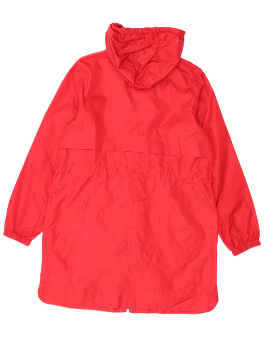 Marks & Spencer Womens Hooded Raincoat UK 14 Medium Red Polyester