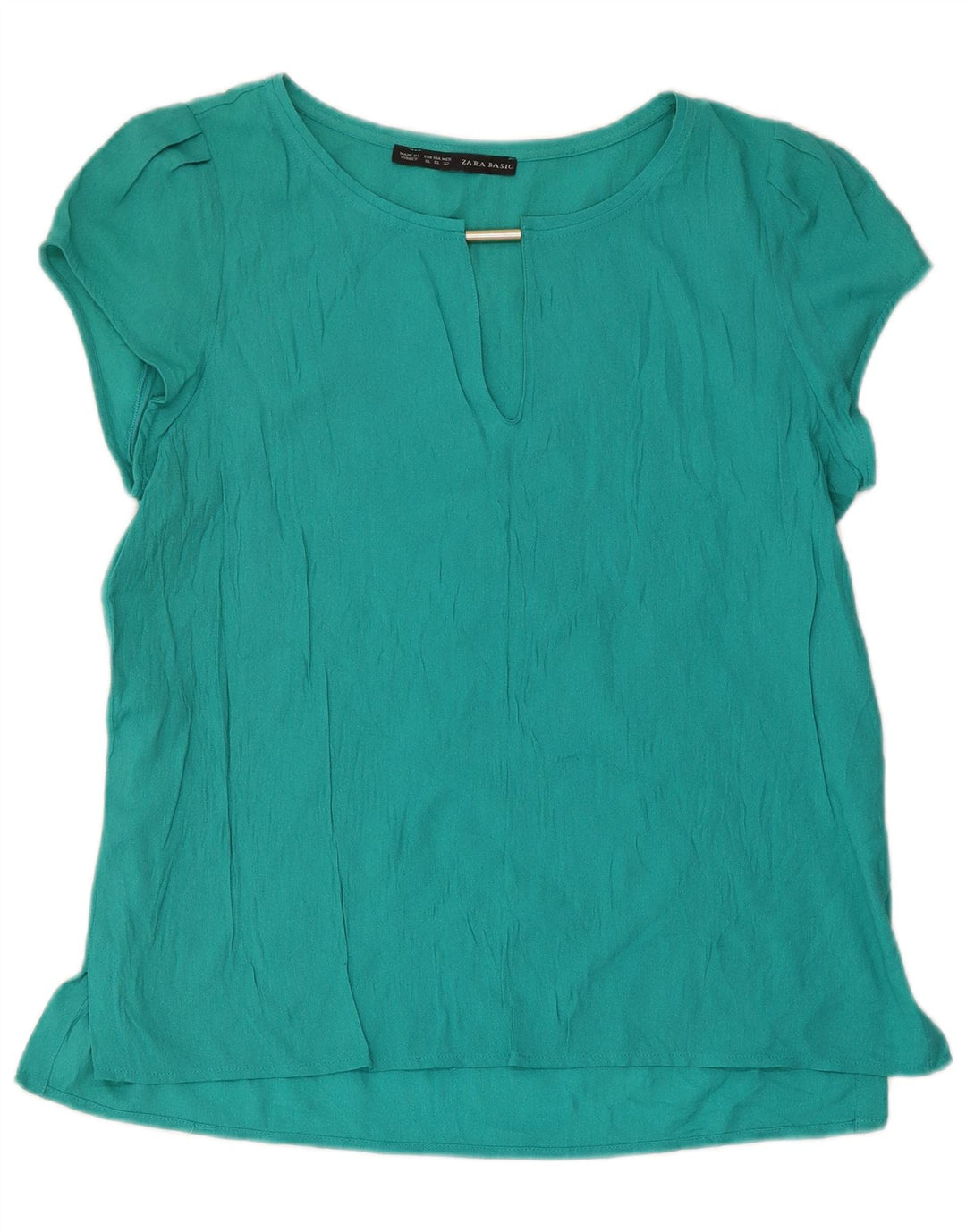 Zara Womens Blouse Top UK 18 XL Turquoise