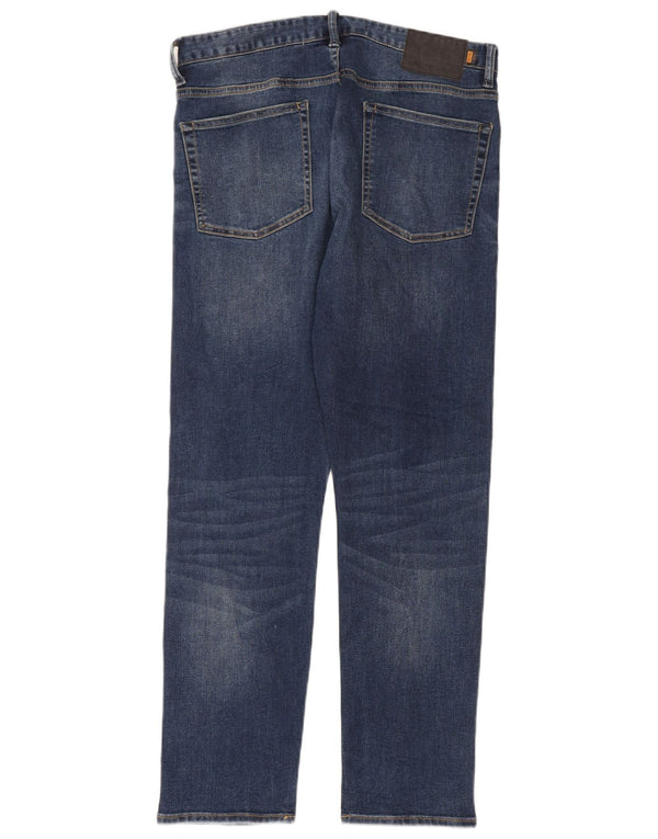 Superdry Mens Straight Jeans W32 L30 Navy Blue Polyester