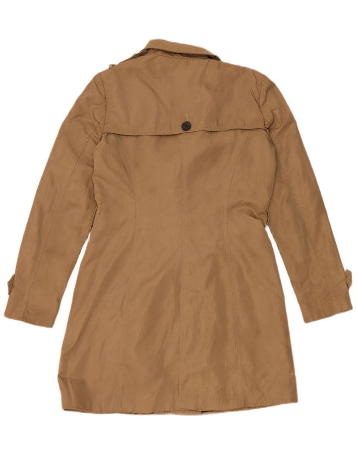 Zara Womens Trench Coat UK 14 Medium Beige Polyester