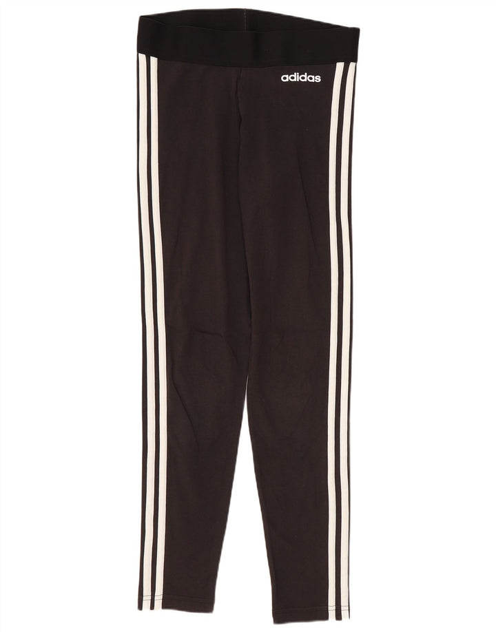 Adidas Womens Leggings UK 8/10 Small  Black Cotton