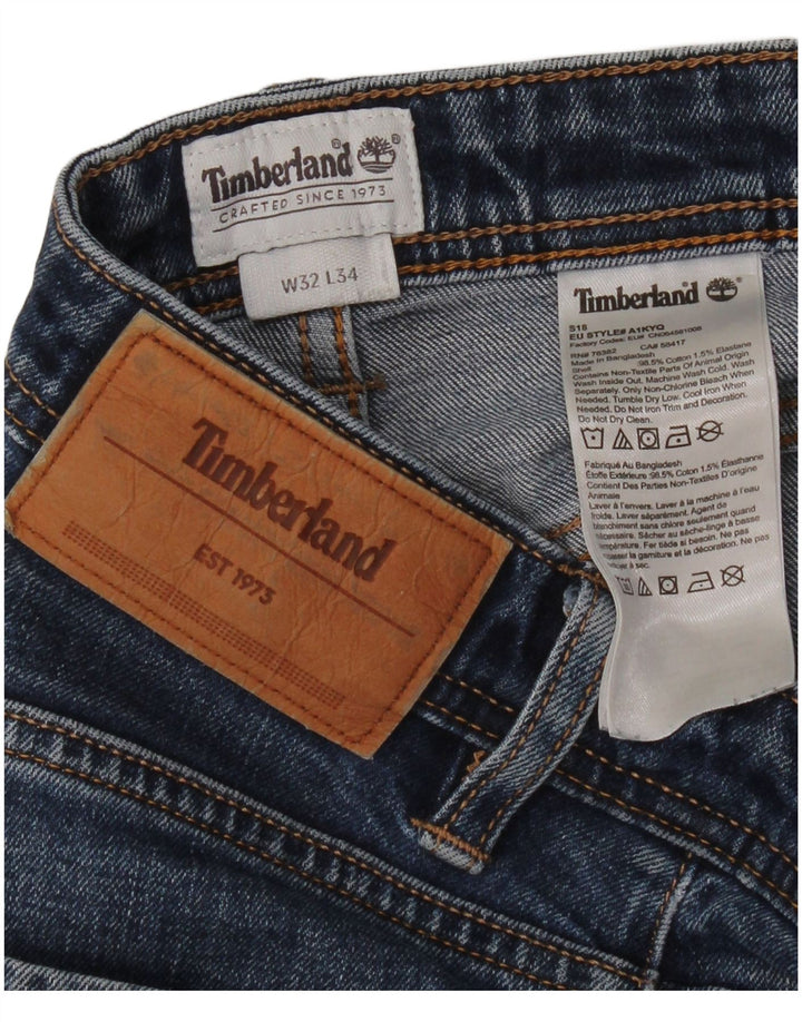 Timberland Mens Straight Jeans W32 L28 Blue Cotton