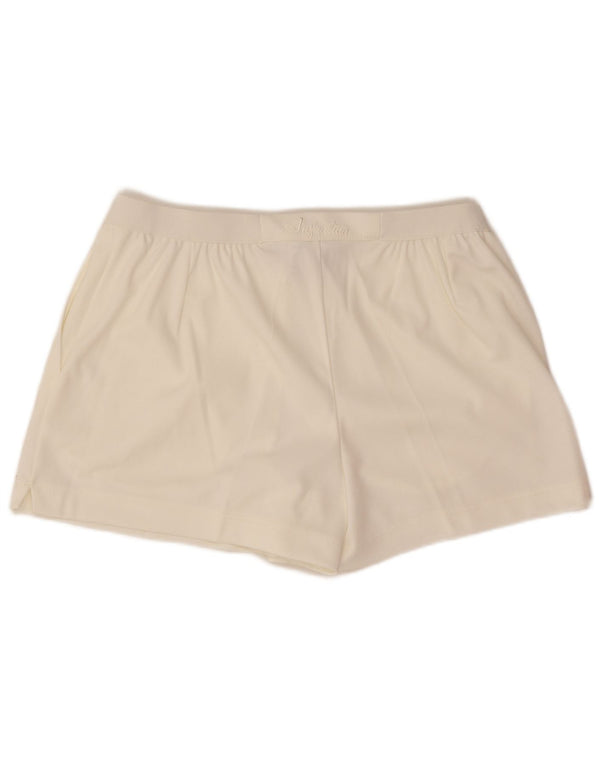 AUSTRALIAN L'ALPINA Womens Chino Shorts IT 52 2XL W30 White Polyester