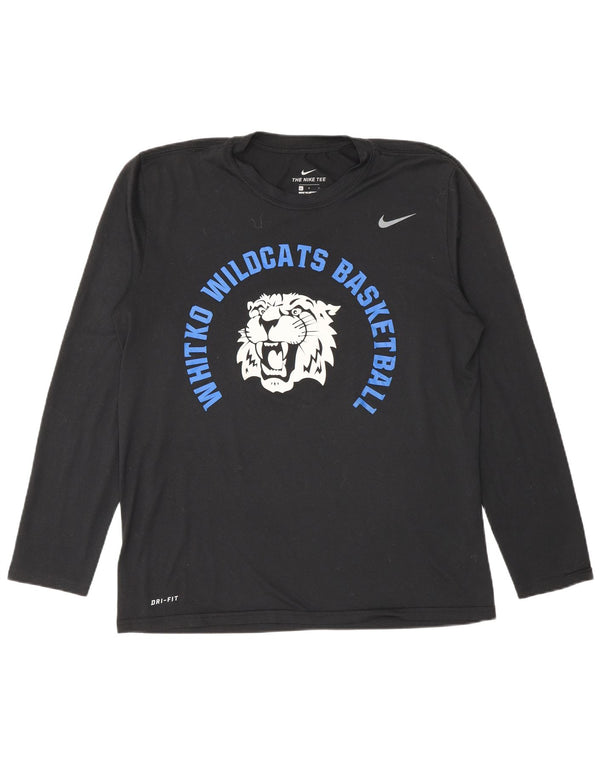 Nike Mens Wildcats Graphic Top Long Sleeve Large Black Polyester