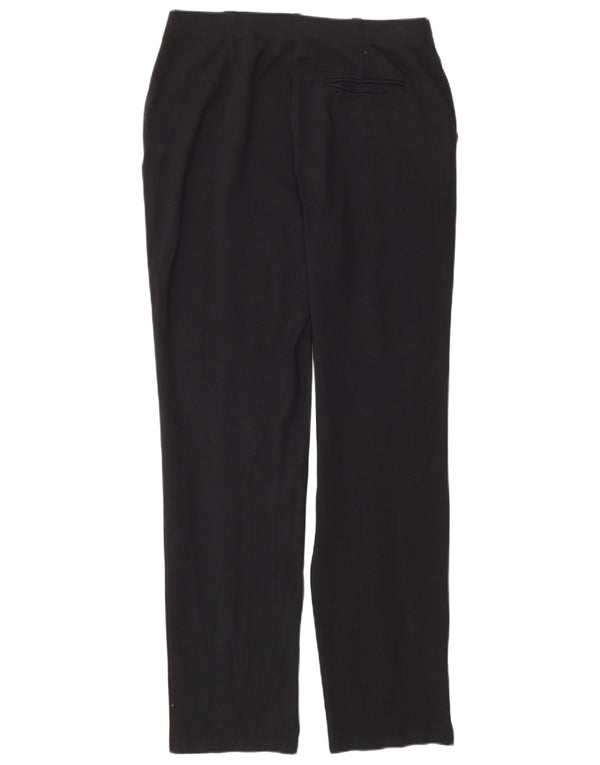Marks & Spencer Womens Straight Chino Trousers UK 12 Medium W30 L30 Black