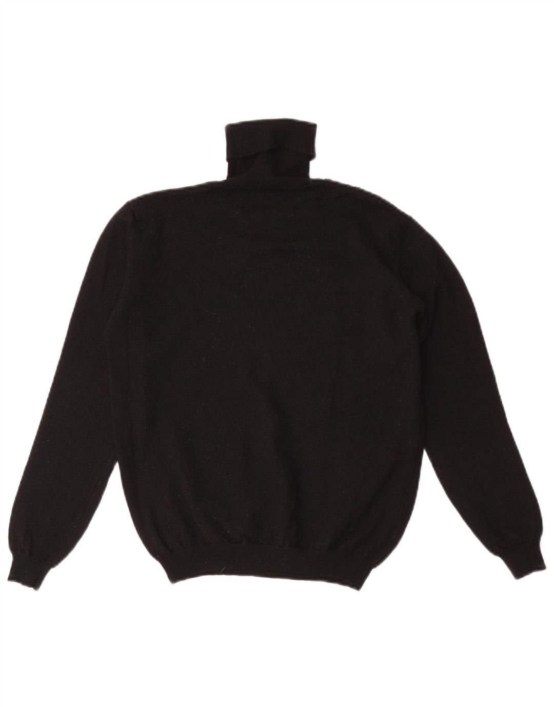 Trussardi Womens Crop Roll Neck Jumper Sweater UK 8 Small Black