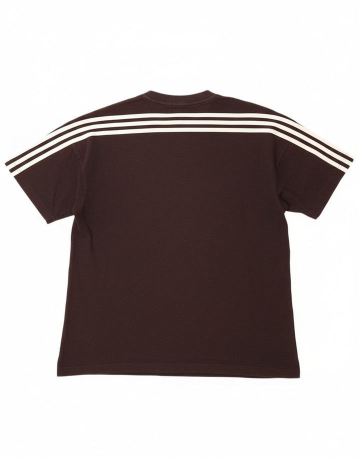 ADIDAS Mens Graphic T-Shirt Top Large Black Cotton