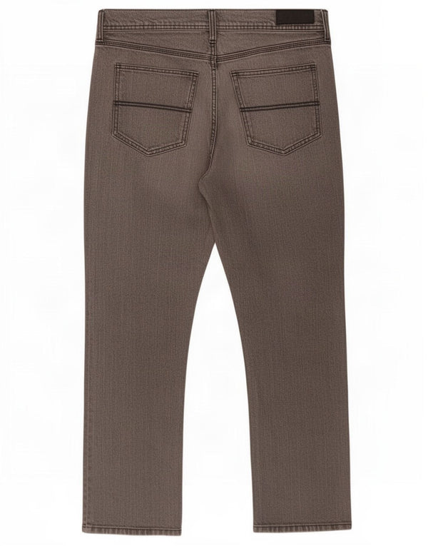 Marks & Spencer Mens Regular Fit Straight Jeans W34 L29 Grey Cotton