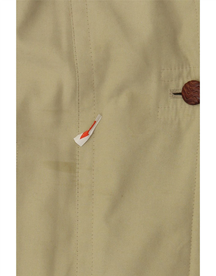 Ensign Womens Hooded Windbreaker Coat US 16 2XL Beige Polyester