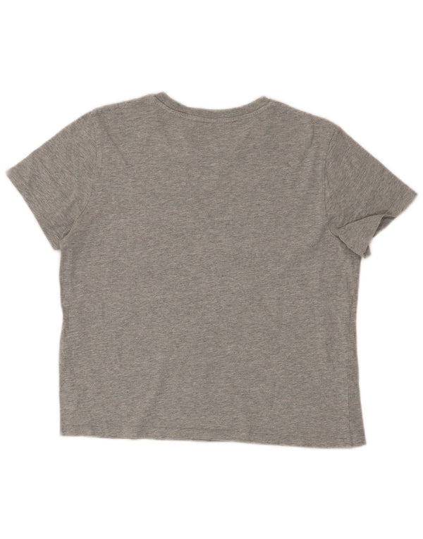 Levi's Womens Crop Graphic T-Shirt Top UK 10 Small Grey Cotton
