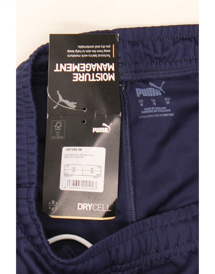 Puma Mens Tracksuit Trousers Joggers Medium  Navy Blue Polyester