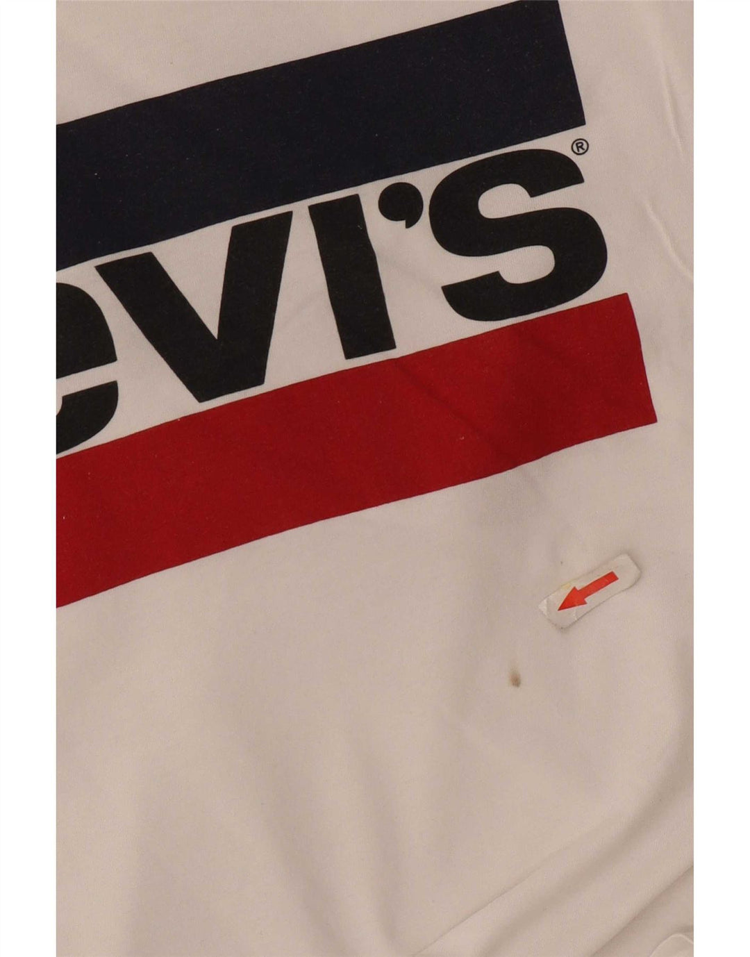 Levi's Womens Graphic T-Shirt Top UK 16 Large White Cotton