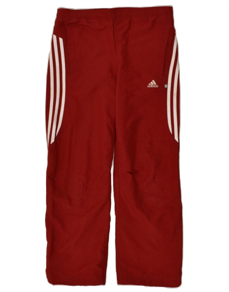 ADIDAS Boys Tracksuit Trousers 9-10 Years Red Polyester | Vintage Adidas | Thrift | Second-Hand Adidas | Used Clothing | Messina Hembry 