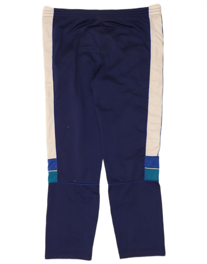 KAPPA Mens Graphic Tracksuit Trousers Large  Navy Blue Colourblock