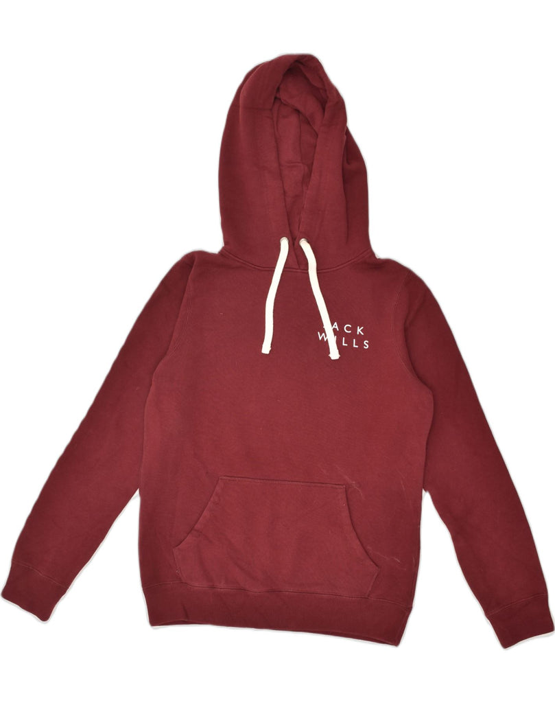 JACK WILLS Womens Hoodie Jumper UK 8 Small Maroon Cotton | Vintage Jack Wills | Thrift | Second-Hand Jack Wills | Used Clothing | Messina Hembry 