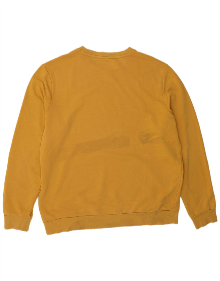 Puma Mens Regular Fit Sweatshirt Jumper XL Yellow Cotton