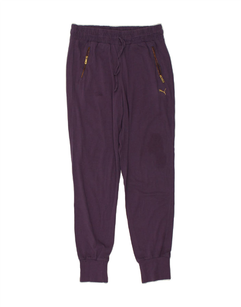 PUMA Womens Tracksuit Trousers Joggers UK 10 Small Purple Cotton Vintage Puma and Second-Hand Puma from Messina Hembry 