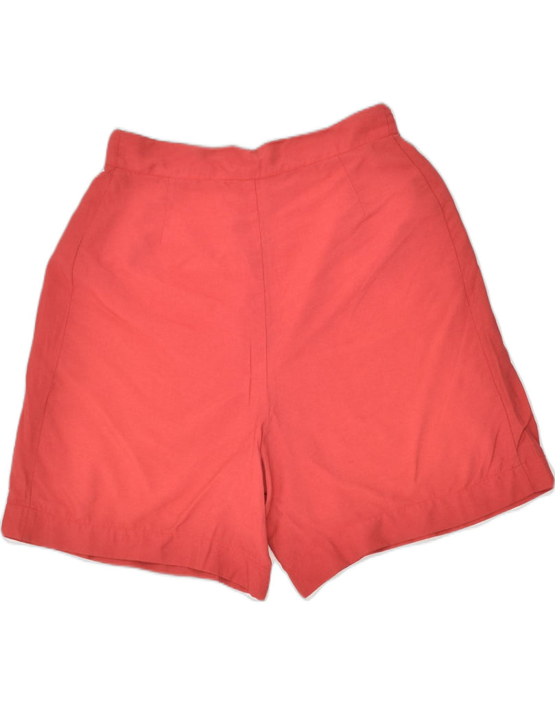 VINTAGE Womens High Waist Casual Shorts UK 12 Medium W30 Red Polyester | Vintage Vintage | Thrift | Second-Hand Vintage | Used Clothing | Messina Hembry 