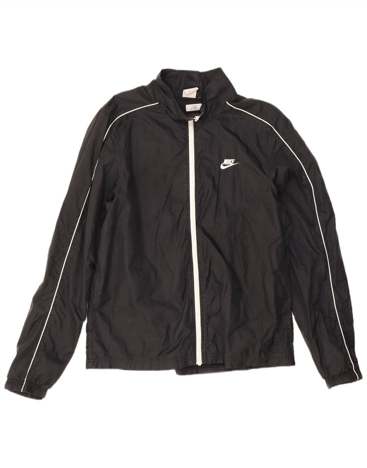 Nike Mens Tracksuit Top Jacket Large Black Polyester