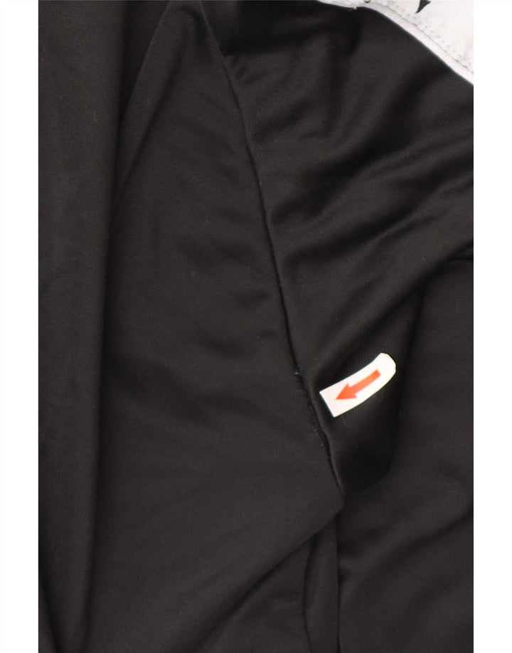 Kappa Womens Graphic Tracksuit Top Jacket UK 10 Small Black Colourblock