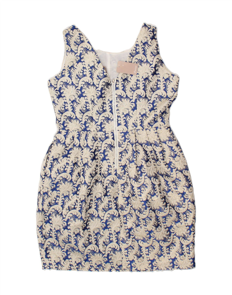 VINTAGE Womens Sleeveless Sheath Dress UK 12 Medium  White Paisley Vintage Vintage and Second-Hand Vintage from Messina Hembry 