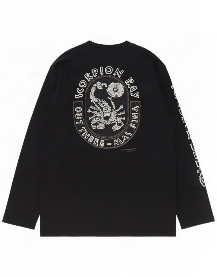 Scorpion Bay Mens Graphic Top Long Sleeve Medium Black Cotton
