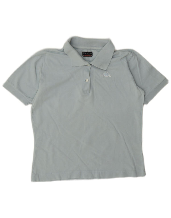 Kappa Womens Polo Shirt UK 12 Medium Blue Cotton