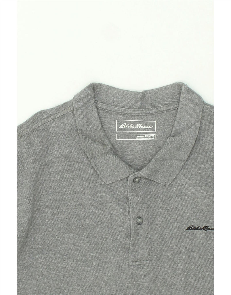 EDDIE BAUER Mens Polo Shirt 2XL Grey Cotton Vintage Eddie Bauer and Second-Hand Eddie Bauer from Messina Hembry 