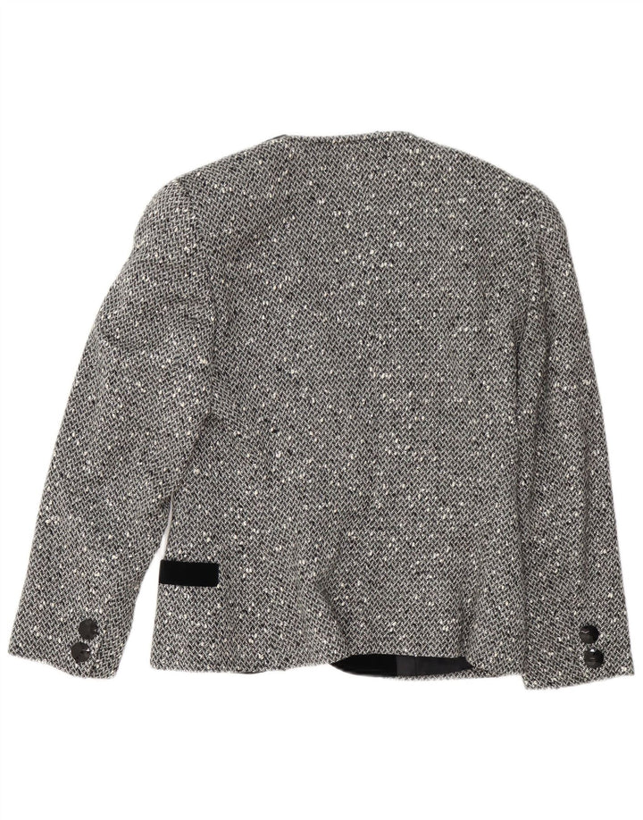 Chic Womens 3 Button 2 Piece Skirt Set IT 42 Medium W28  Grey Flecked