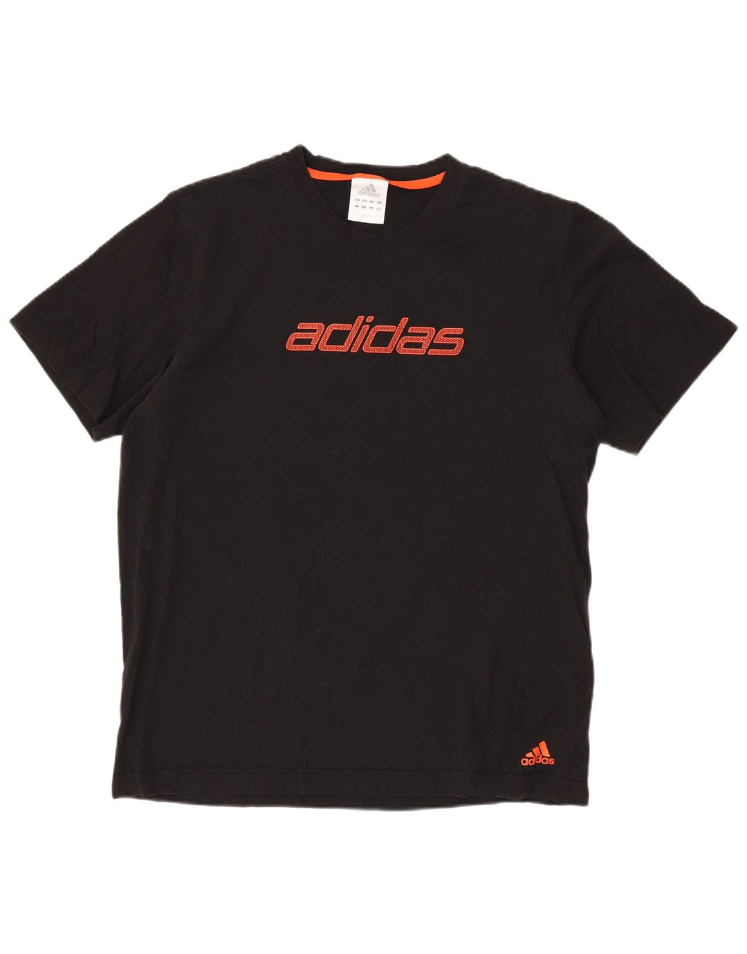 ADIDAS Mens Graphic T-Shirt Top Large Black Cotton