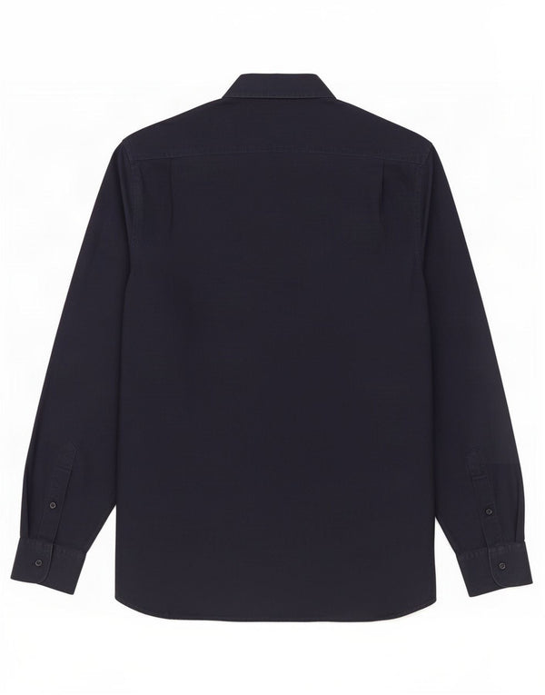Reiss Mens Slim Fit Shirt Large Navy Blue Cotton